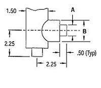 CPC-Cryolab Shutoff Valve CV3 Series Angle Dimensions